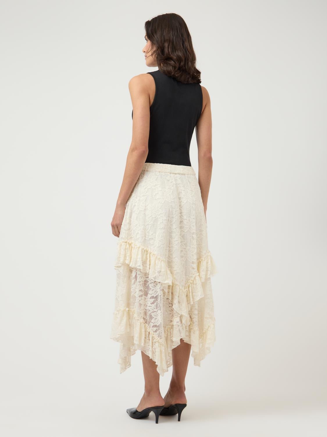 YASTUKKA Long Skirt - Pristine - VERO MODA & VILA Bergvik